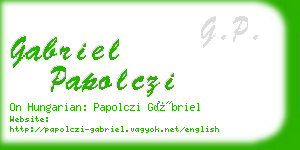 gabriel papolczi business card